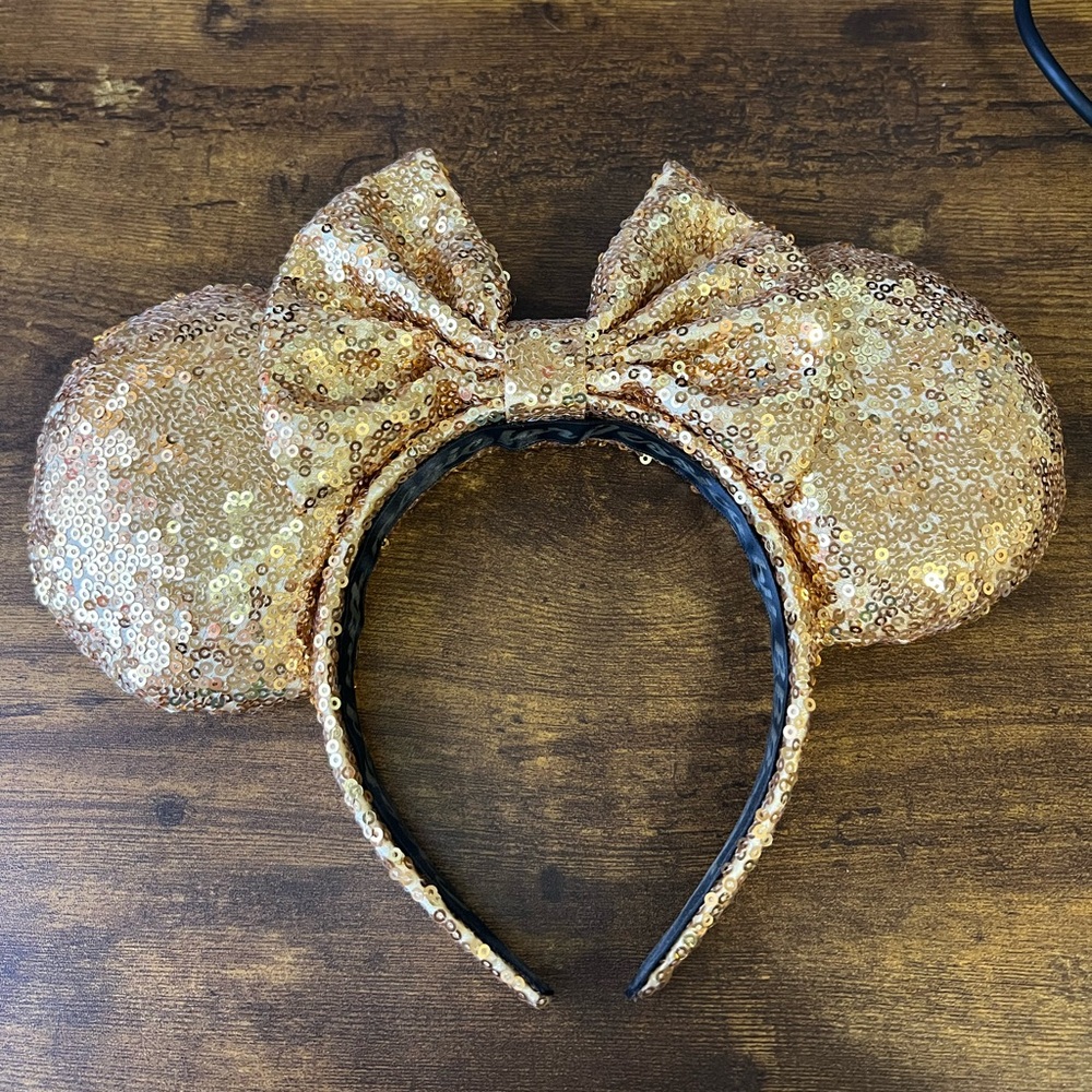 BBBrooke Gold Sequin Minnie Ears Headband